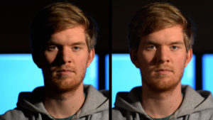 3-Punkt-Beleuchtung: Mit und ohne Spitzlicht/Kante