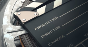 Filmklappe mit Filmrolle - Filme machen ohne Studium